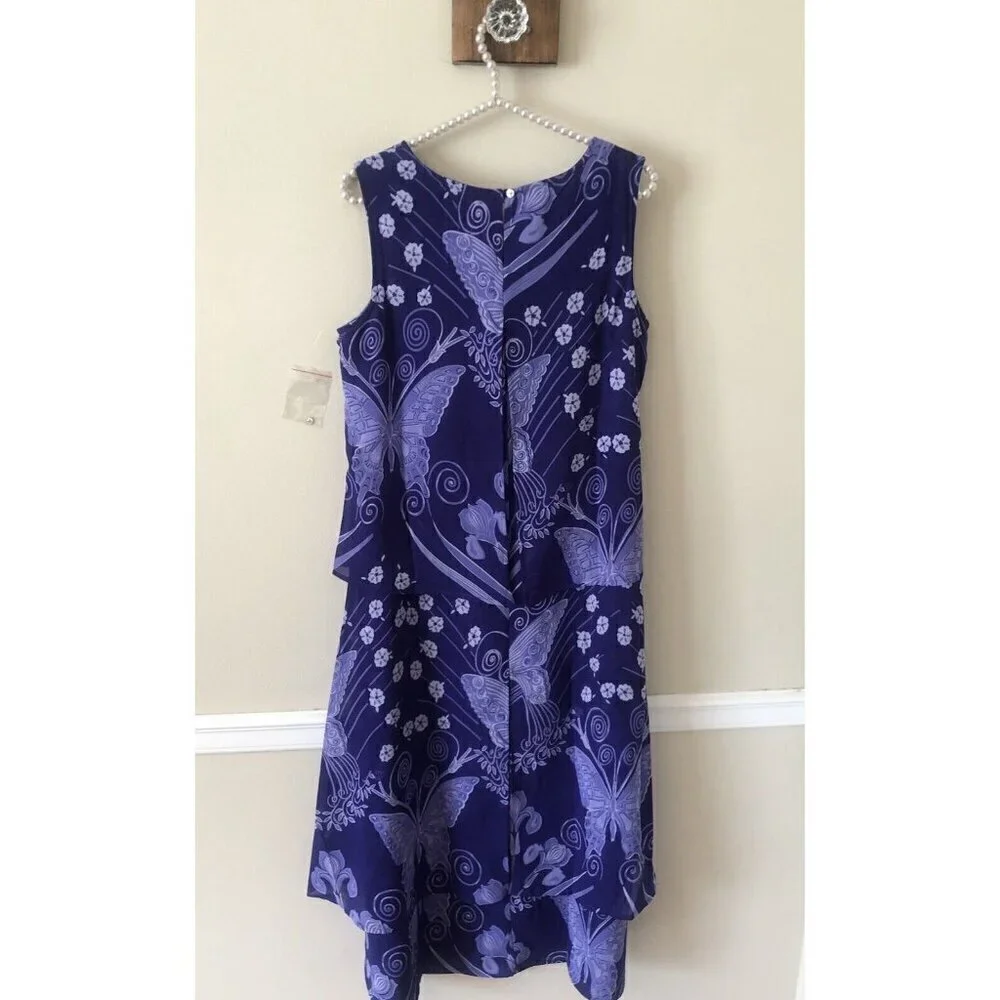 NWOT The Pyramid Collection Size Small Purple Sleeveless Maxi Dress Tiered - Picture 4 of 7